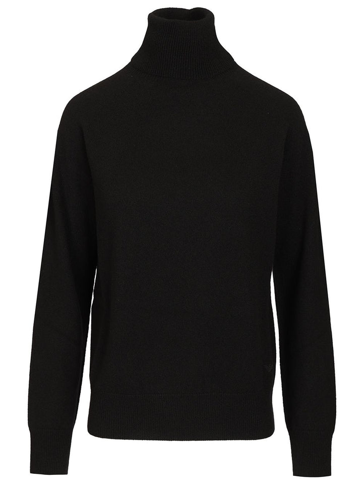 Emporio Armani Turtleneck Sweater Knitwear - Black | f3489f07a41c46cc93489752eb7c18e7ae6bc83d