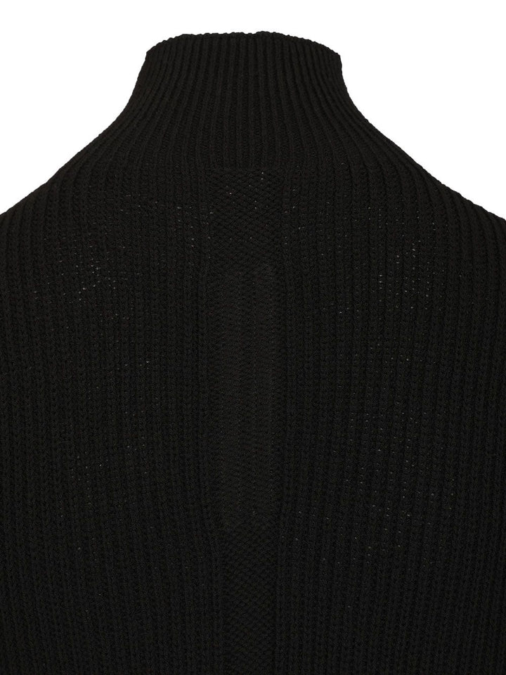 Rick Owens Sleeveless Turtle Neck Heavy Wool Knit Knitwear - Black | 33bbf4fb3c547a6dfab953cdaa59cc7b8b965f64