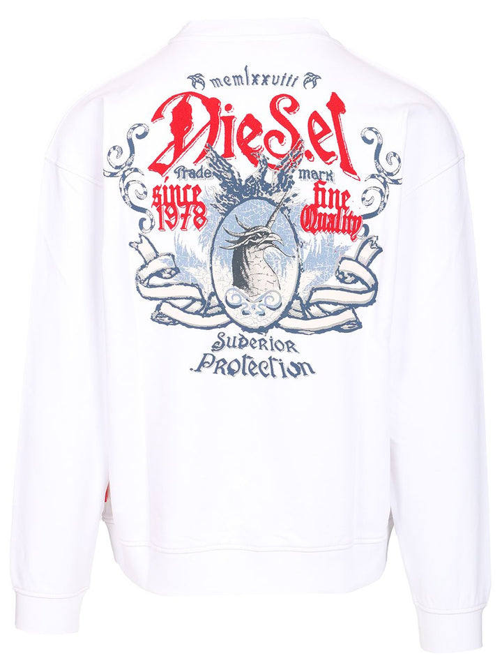 Diesel S-Boxt-Aa2 Sweatshirts - White | 8d0c2fa3f3566cb409b2ce6fb6842f50d542cec4