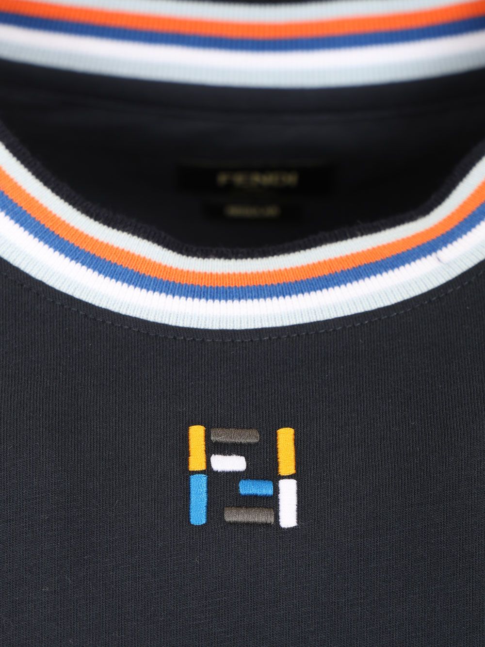 Fendi R L. J+Ff Stitch Multi T-Shirt - Blue | 8966ee8944417ae26c4ed2318c48736e19c58b41