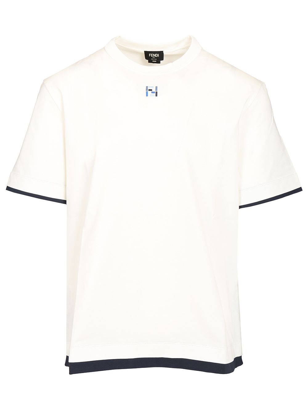Fendi Over Light J+Ff Stitch T-Shirt - White | 8cb6287468f4d369a5721779898ab227d9eb2208