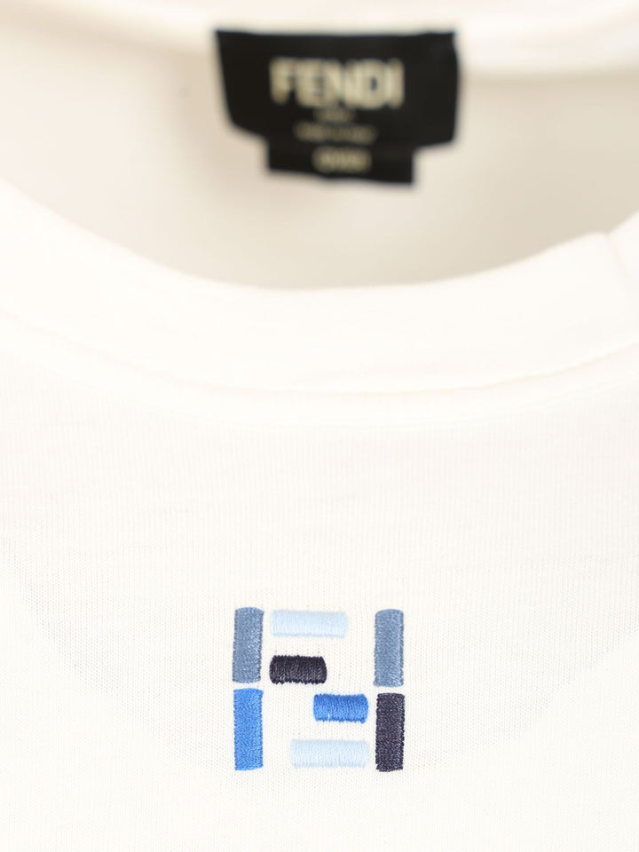 Fendi Over Light J+Ff Stitch T-Shirt - White | 28ab586ba8e564f25351086162d5865106d4edeb