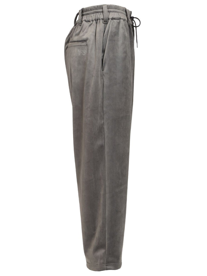 Adidas Y-3 Velvet Sweatshirt Trousers - Grey | 61ac2278668ab48819f1d3d93e14458bf44eb143