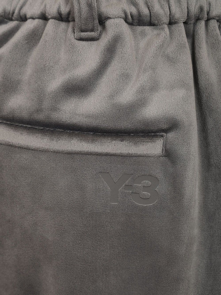 Adidas Y-3 Velvet Tracksuit Trousers - Grey | 0737d6113e1f29f83c5354a1b52a0f2d497d5505