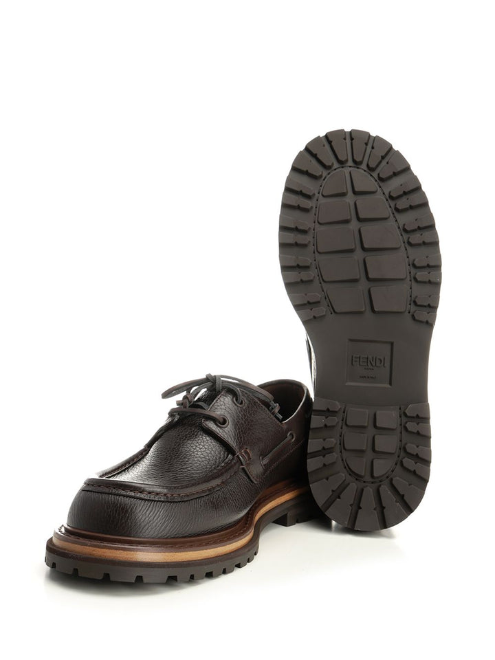 Fendi Lace Up Vitel.Bottal+Mix Vit Scarpe basse - Brown | 05b1bc466a55c85b67dc2b77f1e42a5b5d46ee43
