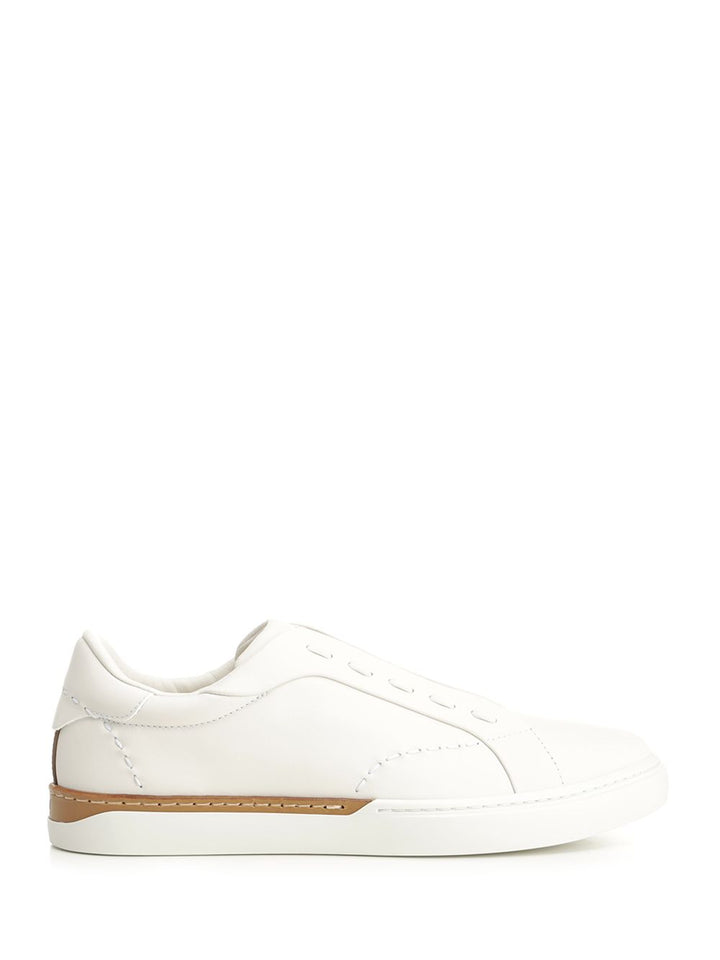 Fendi Sneaker Mix Vitello+Elastico Sneakers - White | 4a6df938cd7e4b0323de5a8e1e19d4cf00d5f0ec