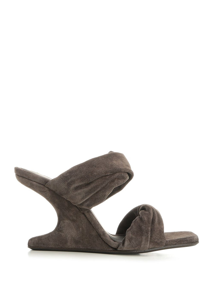 Rick Owens Twisted Cantilever 8cm Sandals - Brown | 01f9583a75bc5f94c1361d80bed3384164299565