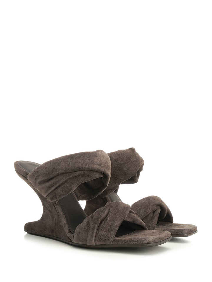 Rick Owens Twisted Cantilever 8cm Sandals - Brown | c3848188a0d951af8d8656465327d941017c7706