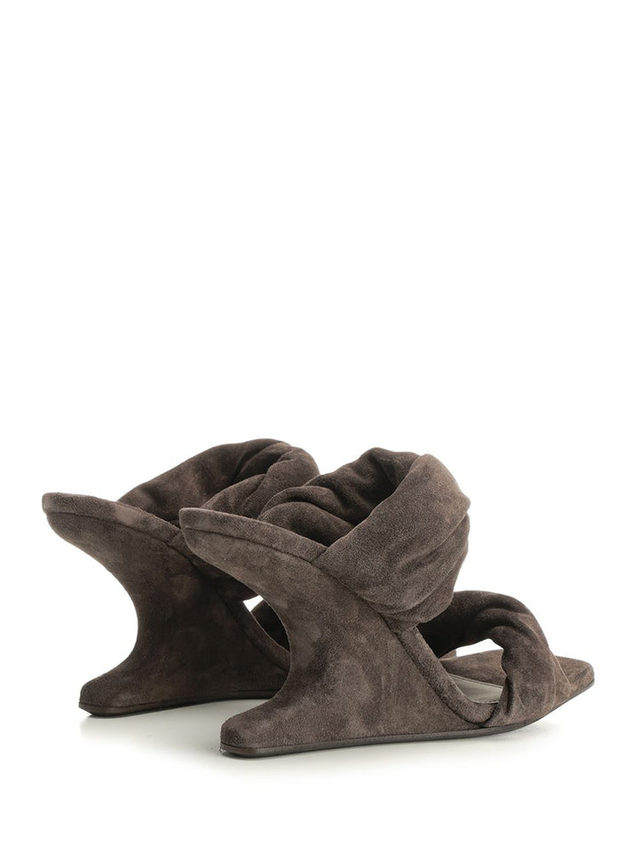 Rick Owens Twisted Cantilever 8cm Sandals - Brown | 3da0705d2703b006ec57e8a16061e14f88eb3021