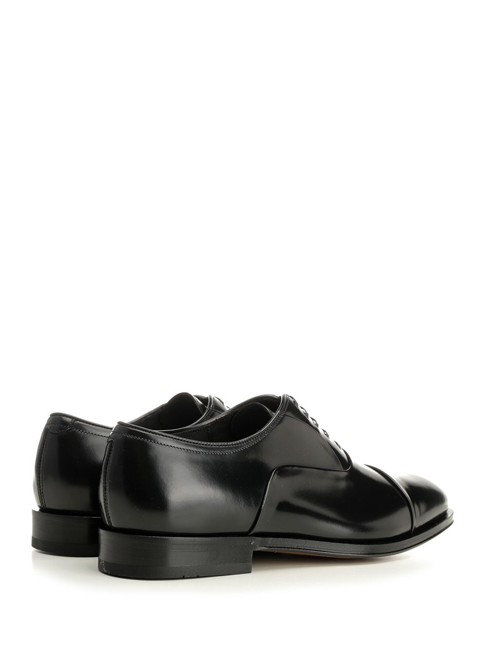 Ferragamo Oxford With Toe Cap Lace-Up Shoes - Black | e7742c923e5e0b4907c7d11c78e7c9ad8ea0e087