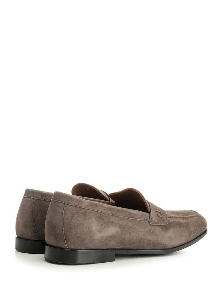 Ferragamo Tiberio Camoscio Kid Royal Elefante Scarpe basse - Grey | f305e48e4c2949105e233f3cffe673cde438d518