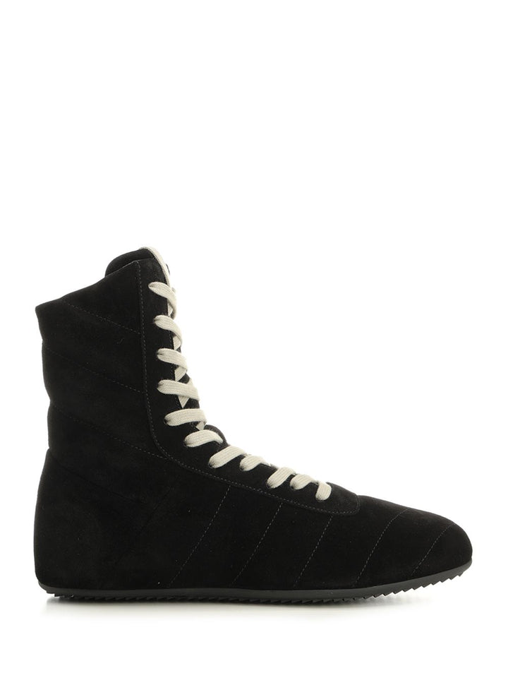 Rick Owens Quilted Minimalist High Sneakers - Black | f31307baf634970be709c840ccedc98612922435