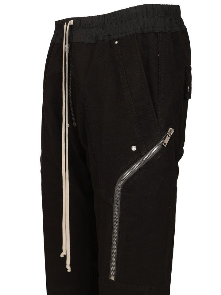 Rick Owens Heizer Cargo  Brushed Twill Trousers - Black | 76325ef510c9bed81056a6d1b5ffc925ebfee7c2