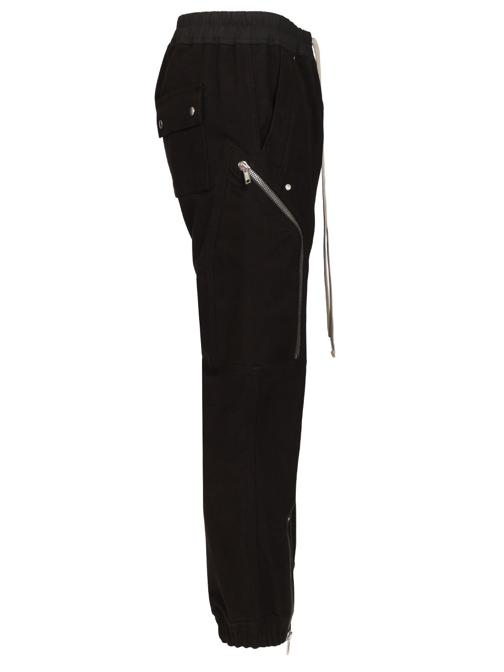 Rick Owens Heizer Cargo  Brushed Twill Trousers - Black | 51fe8cb48b07fb9454c74453b35b435f40a0e505