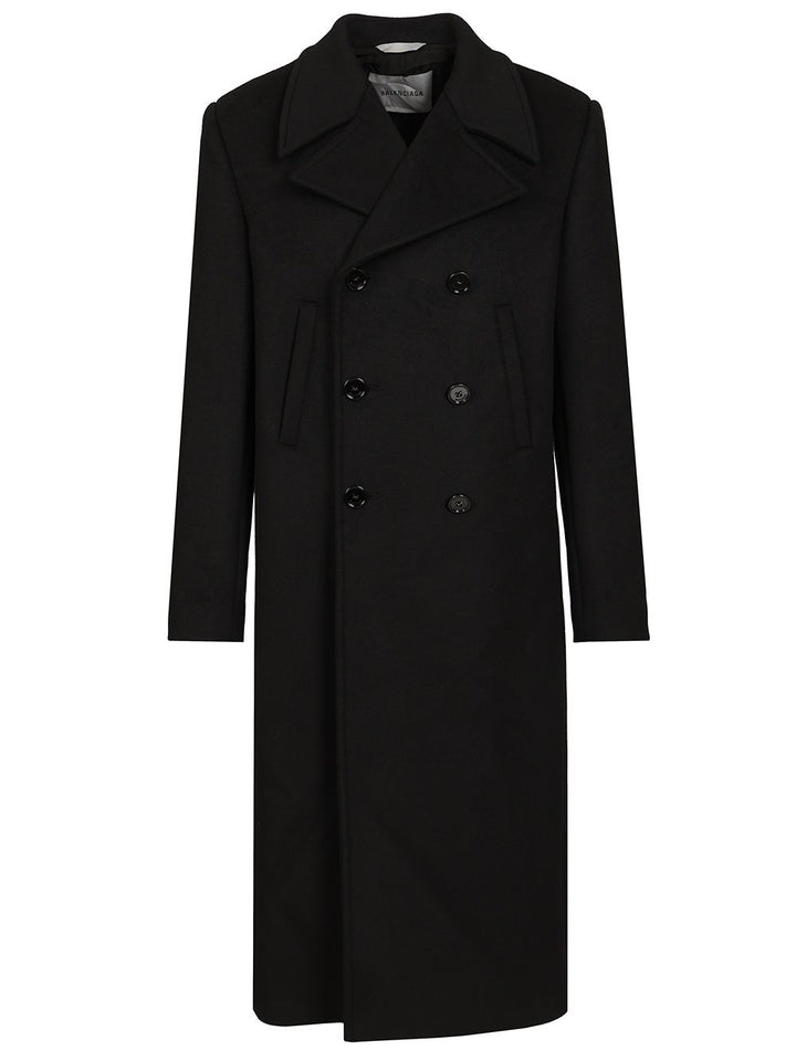 Balenciaga Long Coat Coats - Black | fe6622ef04b2794caed79fc5e29849acf97e8fdf