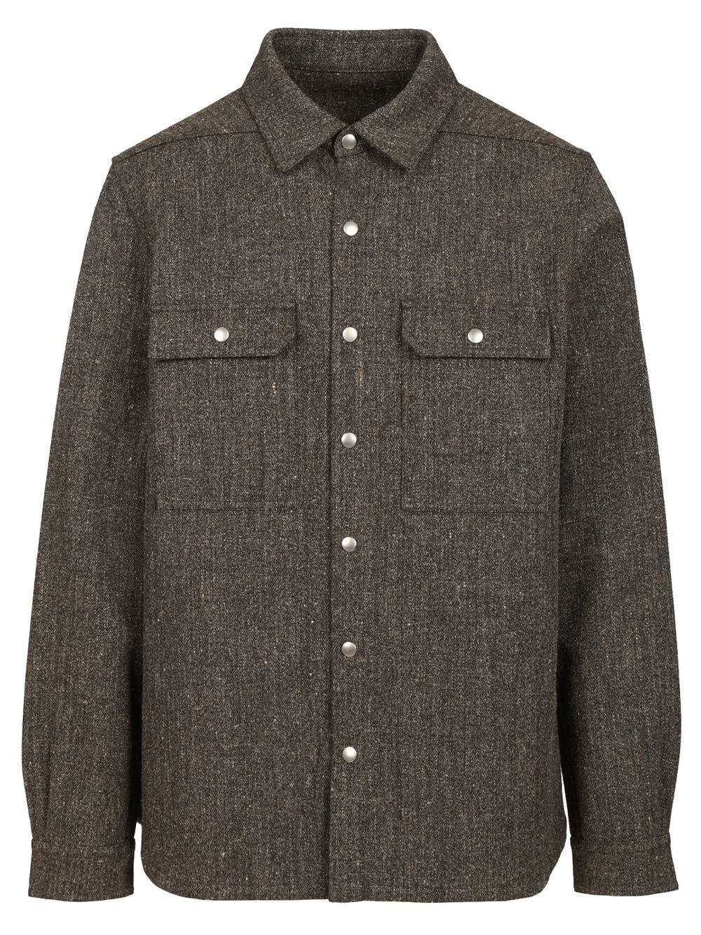 Rick Owens Outershirt Carbone Wool Jackets - Black | 13b41792831a8bfb40c7af4743486350e5a5473c
