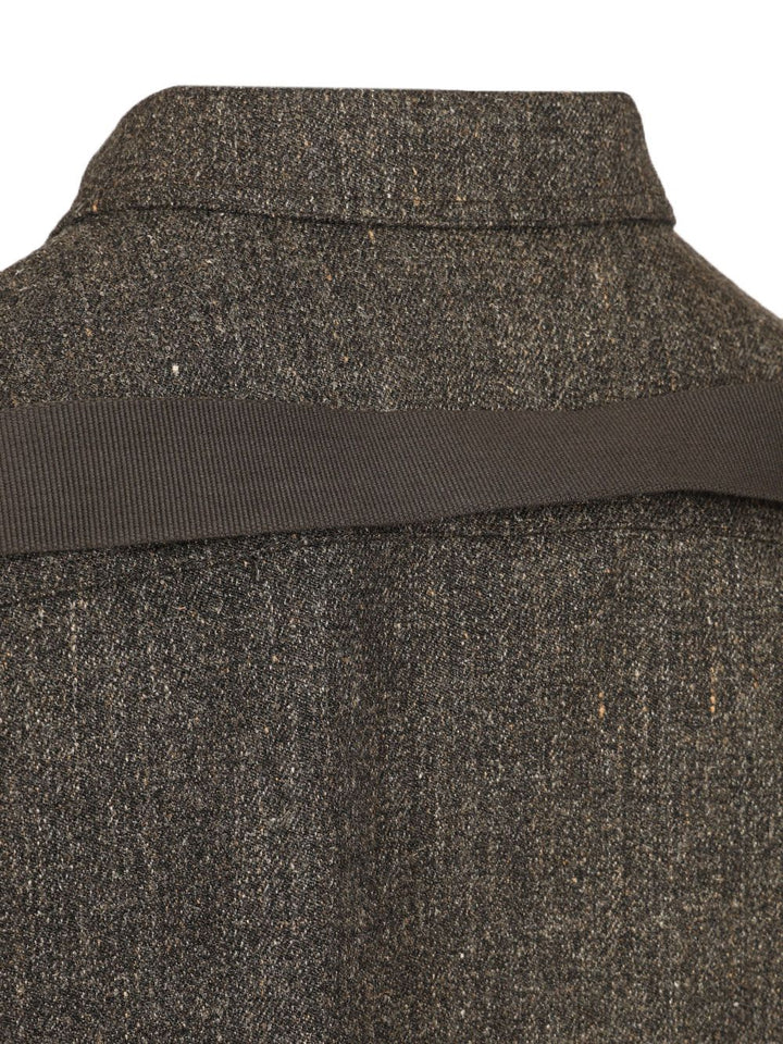 Rick Owens Outershirt Carbone Wool Jackets - Black | 81f10672aa71393621009f9306fef4ad5d03e269