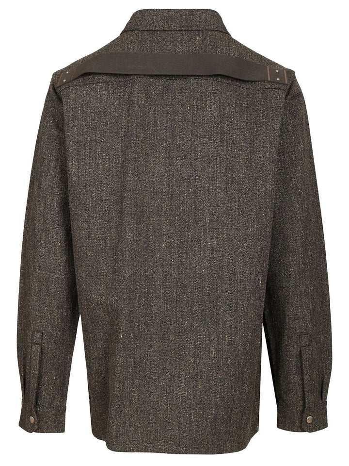 Rick Owens Outershirt Carbone Wool Jackets - Black | 43382aef186c6e182aedd30732f34a0426670854