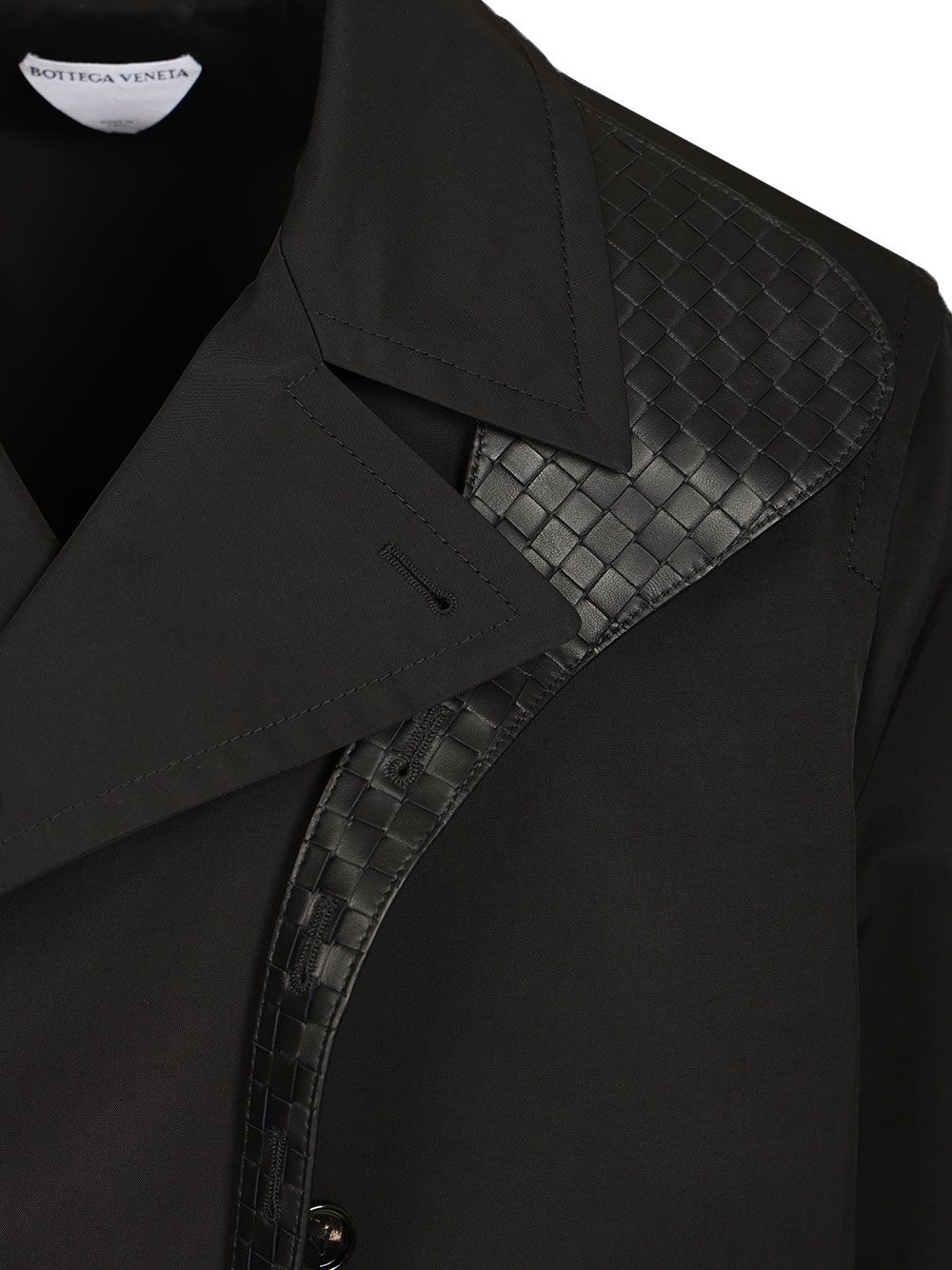 Bottega Veneta Coat With Detail Coats - Black | 7301006a6e6fb5d911eb548c909f4774c6dad669
