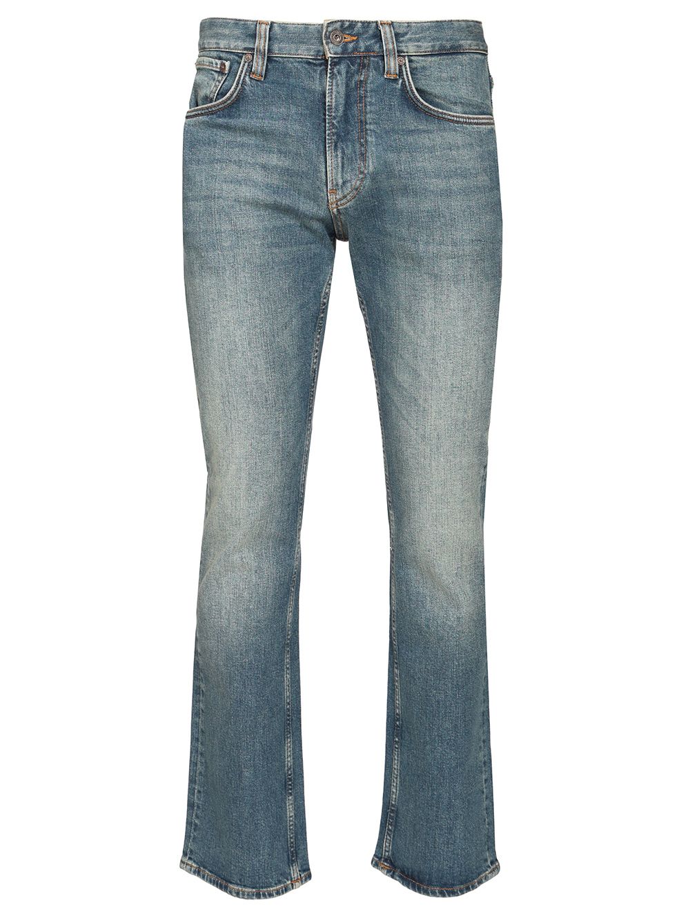 Emporio Armani Straight-Leg  With Blue Wash With Five-Pocket Design Jeans - Blue | 4087ee97ad3770d836e932449abd5715cc4ddb72