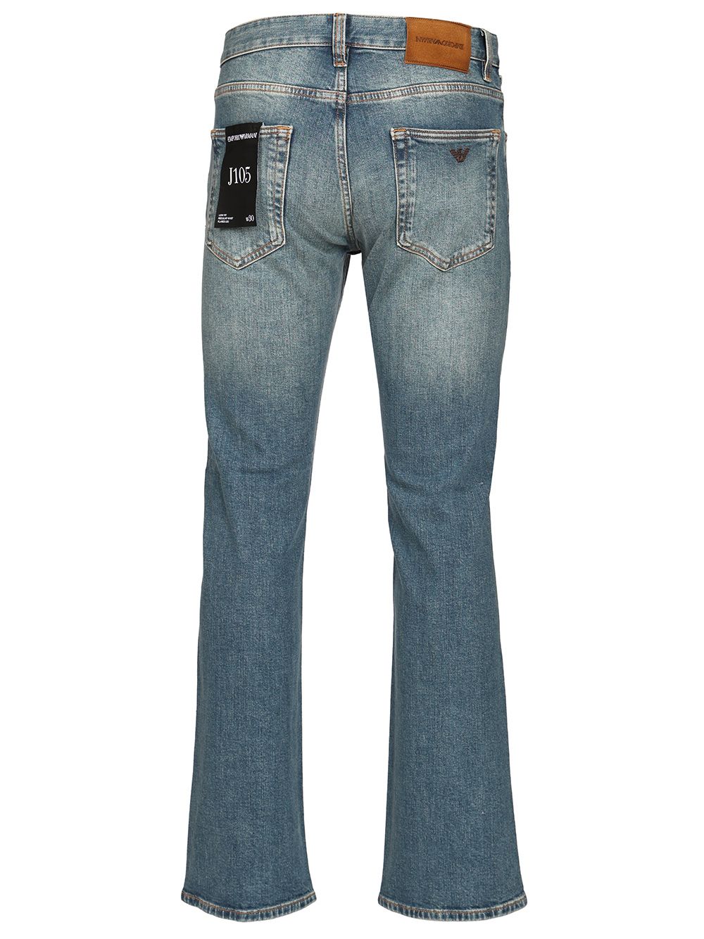 Emporio Armani Straight-Leg  With Blue Wash With Five-Pocket Design Jeans - Blue | b2ebd3fb385cc9652affc36f2655f08c894ca9c5