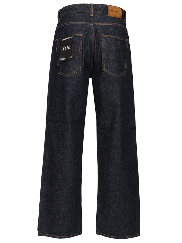 Emporio Armani Wide-Leg Jeans - Blue | efe3c1ea336b34b51d2c3b43403b73a3d1c44d0a