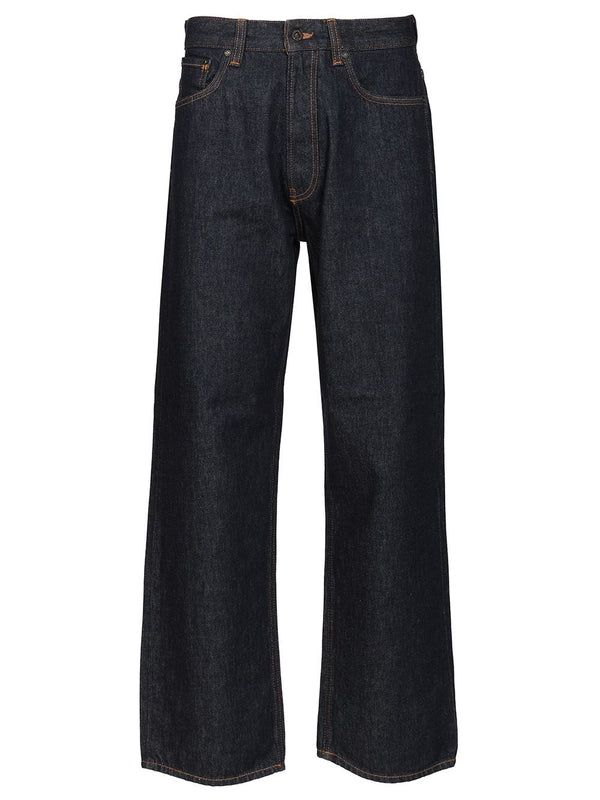 Wide-Leg With Five-Pocket Design Jeans Blue