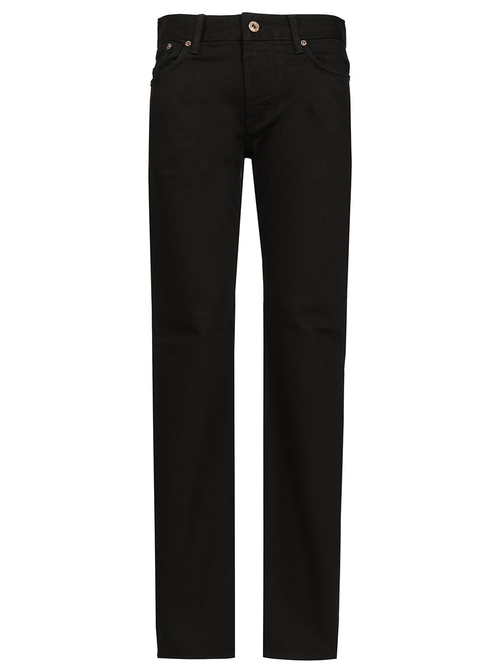 Emporio Armani Straight-Leg  With Five-Pocket Design Jeans - Black | be158f990434e8a05a3cc9da6da302a0a977c8d3