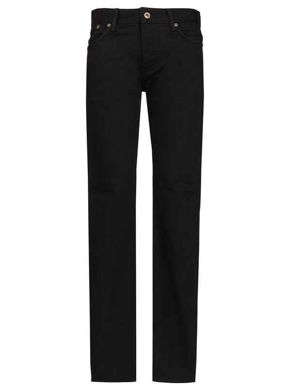 Straight-Leg With Five-Pocket Design Jeans Black