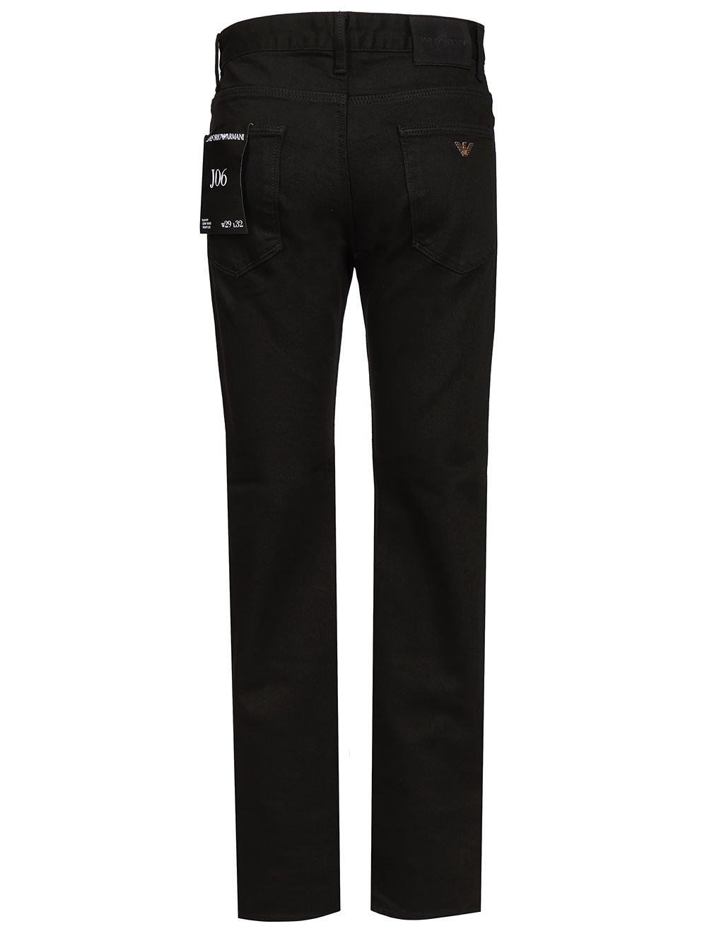 Emporio Armani Straight-Leg  With Five-Pocket Design Jeans - Black | f6bdf4f57d0dda2b974ab3e5039d55b093c7fea1