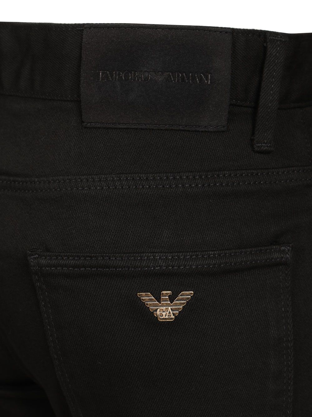 Emporio Armani Straight-Leg  With Five-Pocket Design Jeans - Black | 3f40ea83c2fcbdd5854cf867517d02ac8de4765a