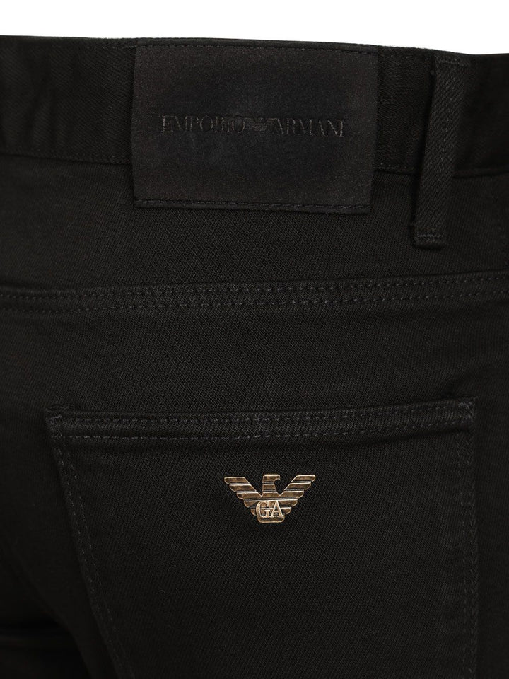 Emporio Armani Straight-Leg  With Five-Pocket Design Jeans - Black | 3f40ea83c2fcbdd5854cf867517d02ac8de4765a