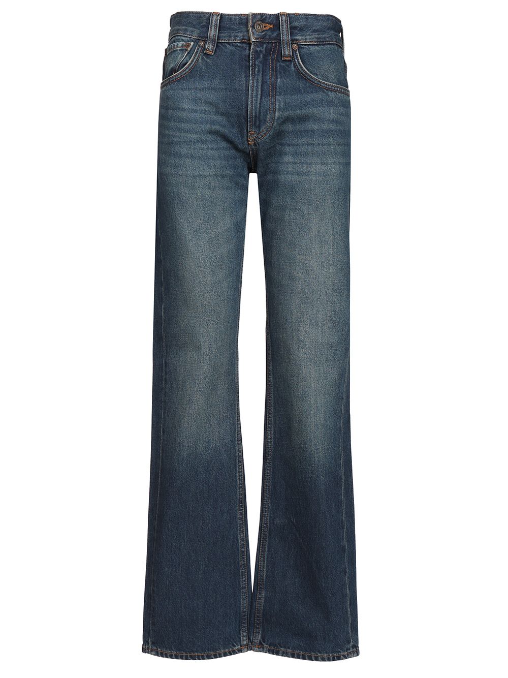 Emporio Armani Straight-Leg  With Blue Wash With Five-Pocket Design Jeans - Blue | c14f84948f66086678cffc976cd7b27ac92eb1b3