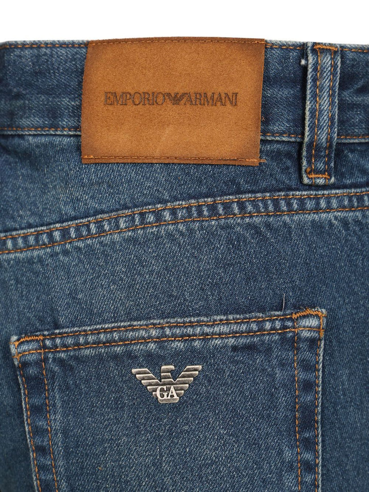 Emporio Armani Straight Leg Jeans - Blue | 061752b8f8b083230e943176c92b661cd6f4758d