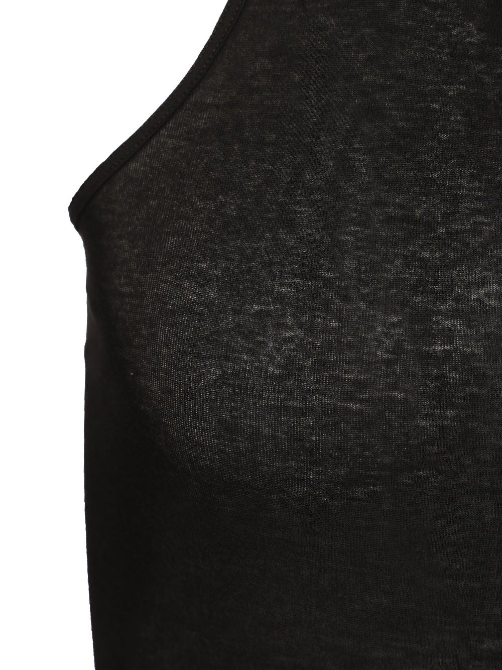 Rick Owens Basic Mini Rib Jersey Tank T-Shirt - Black | 5ce057cf45f225d9ea20f3fbd944eabef853e96d