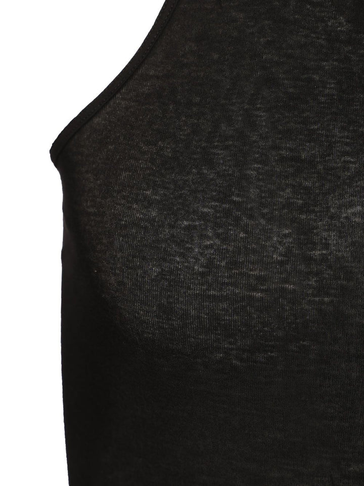 Rick Owens Basic Mini Rib Jersey Tank T-Shirt - Black | 5ce057cf45f225d9ea20f3fbd944eabef853e96d