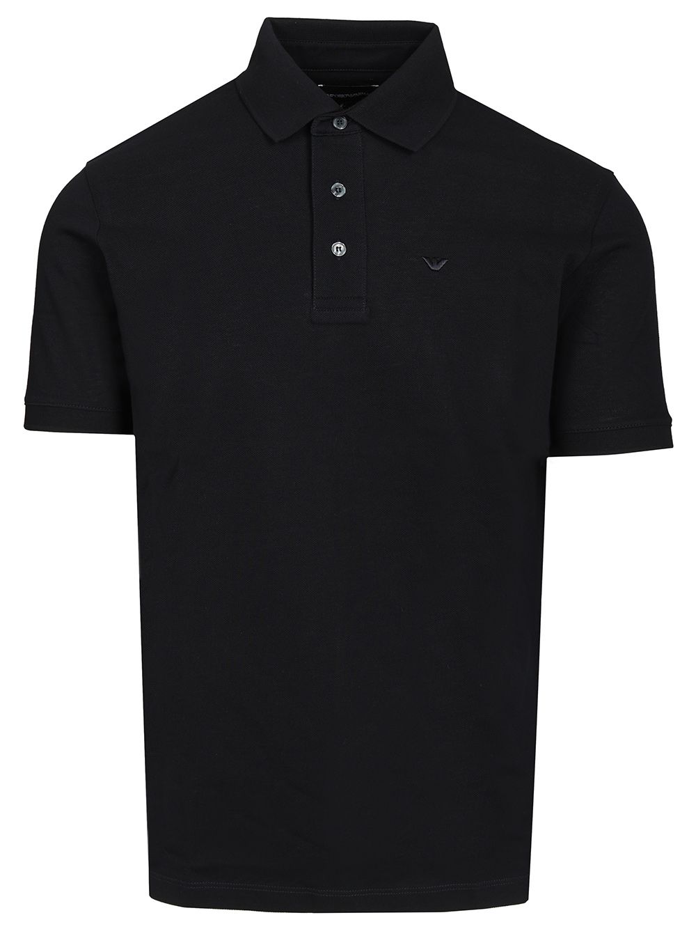 Emporio Armani Short-Sleeved Cotton Polo shirt - Blue | 3cce97c6a52a2c833c74bd06192170dcd3cd1f7c