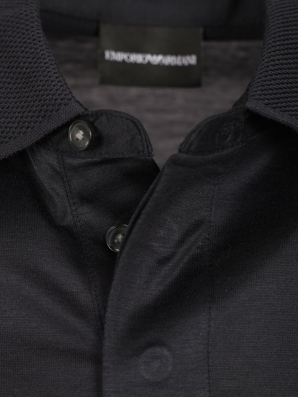 Emporio Armani Long-Sleeved Polo shirt - Blue | 565a56b0e5800b215b9a4f697910cd8edaae8221