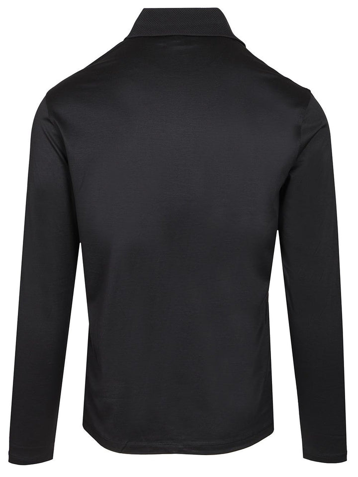 Emporio Armani Long-Sleeved Polo shirt - Blue | 90bf7a6ae6127e85125f836572f07134c377831b
