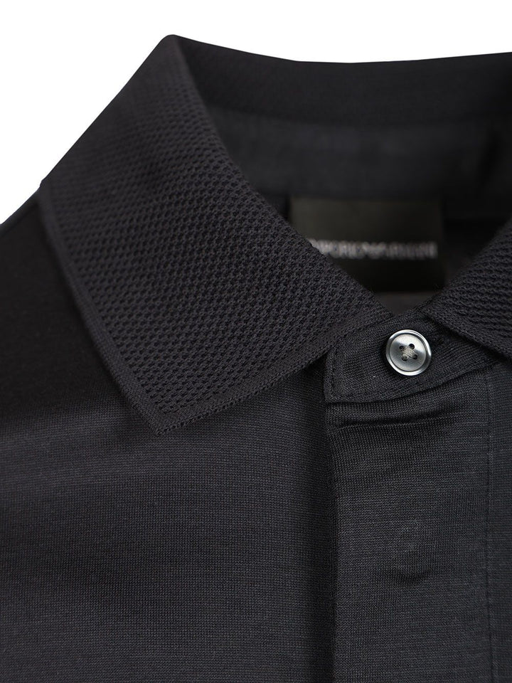 Emporio Armani Long-Sleeved Polo shirt - Blue | 7464c2a0564edfdfeb77a58a639a4b2f458970c7