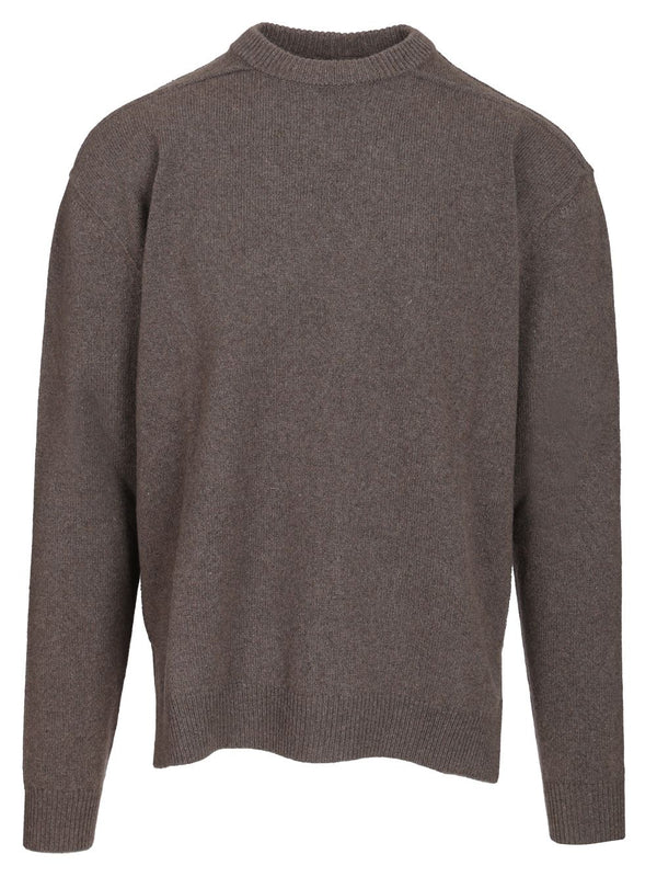 Round Neck Boiled Recycled Cashmere Knit Knitwear Beige