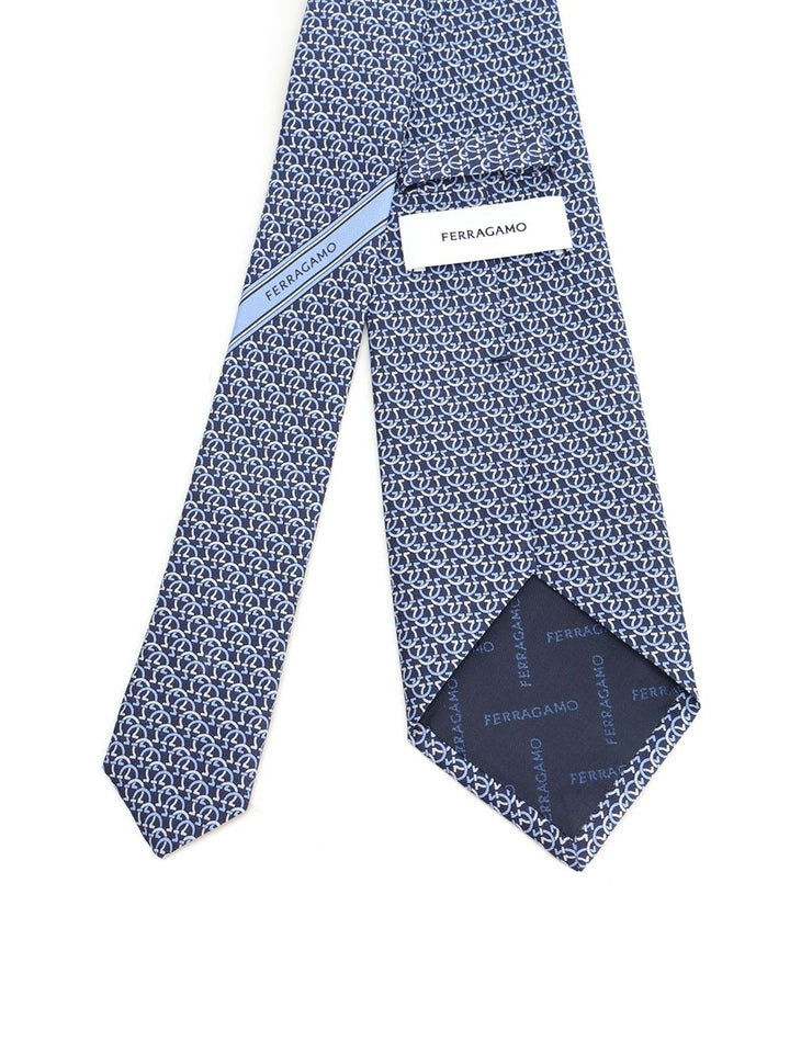 Ferragamo Silk Tie Ties And Bow Ties - Blue | 9c7c45b41ebad33c10132408b06451bed34de5c2