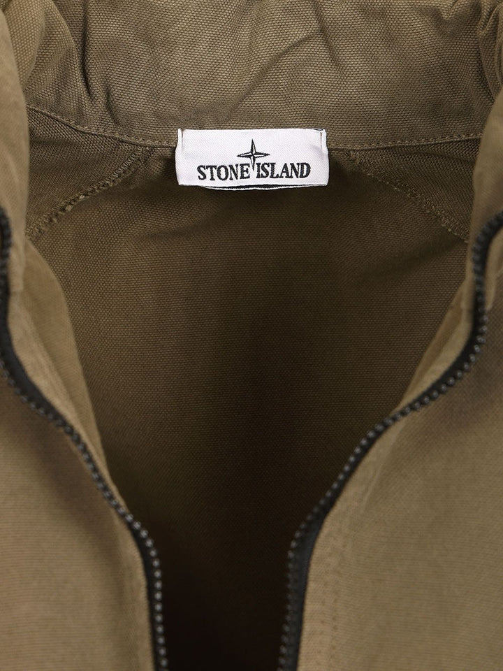 Stone Island Organic Panama Cotton + Nylon, Garment Dyed Jackets - Green | f1756a4b99454bc18340fbf1f2ada203766fa102