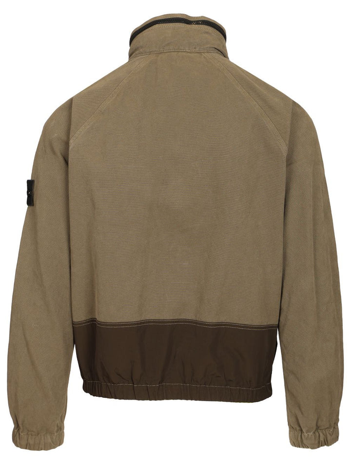 Stone Island Organic Panama Cotton + Nylon, Garment Dyed Jackets - Green | aa521a7418448e858f11c52cbe7a356ce9b69fd0