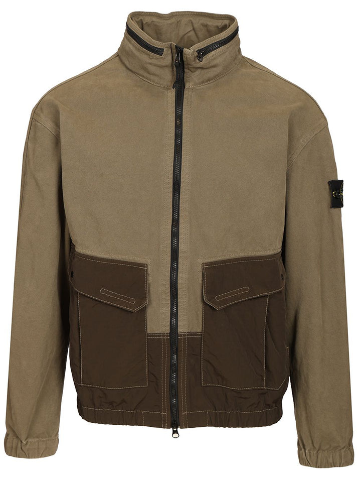 Stone Island Organic Panama Cotton + Nylon, Garment Dyed Jackets - Green | 497356b97e07ac0721fa0973a490791cfa120b57