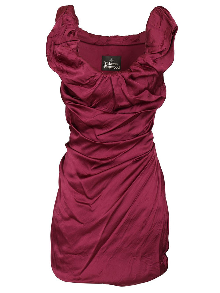 Vivienne Westwood Twisted Ginnie Mini Dress Dresses - Bordeaux | 2037b1c450e2be7be7801fa57f0cb03e64ac2e37