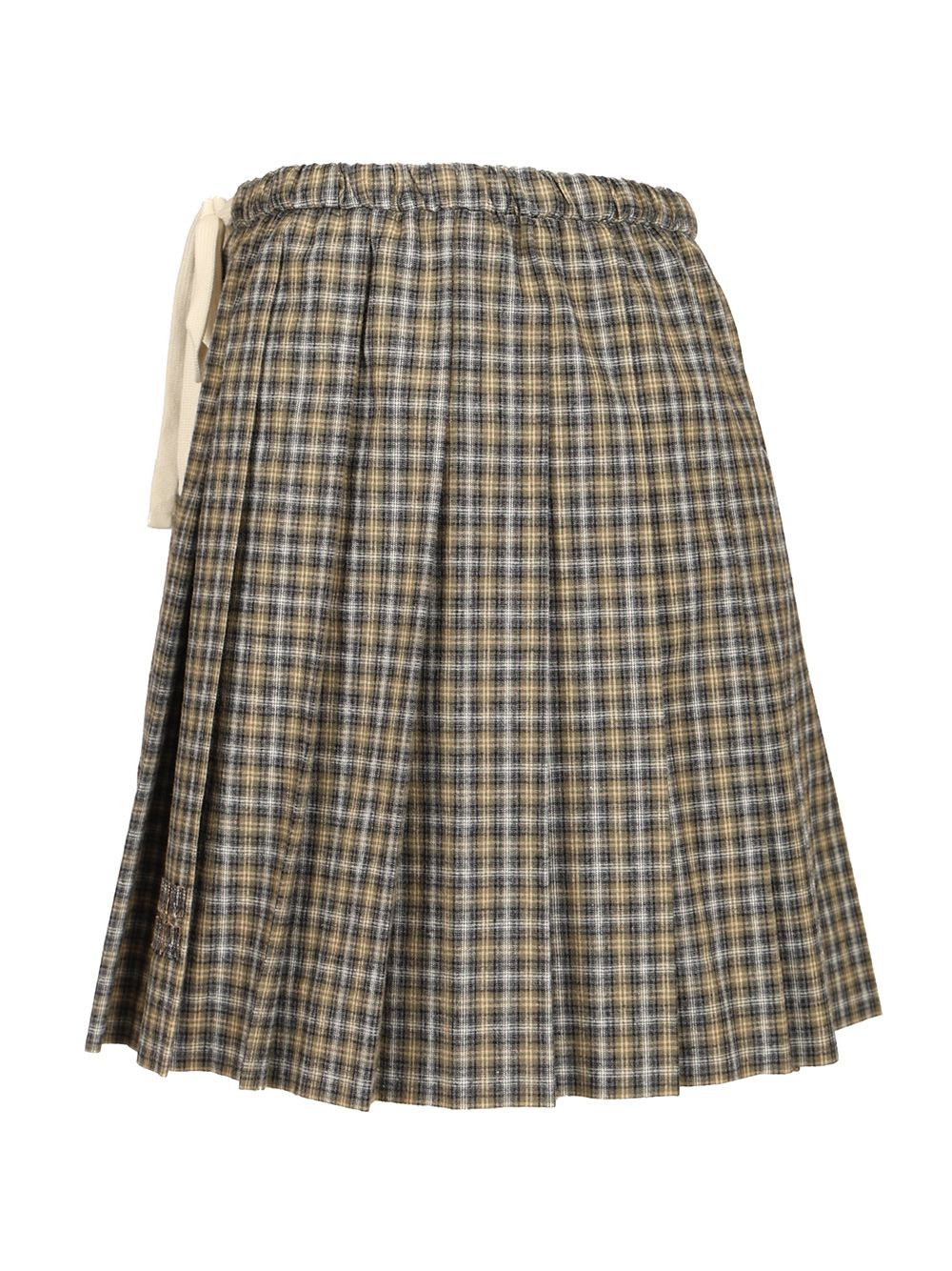 Miu Miu Tartan Miniskirt Skirts - Green | d497491d7e40375ed300de2f68221e470f586b5e