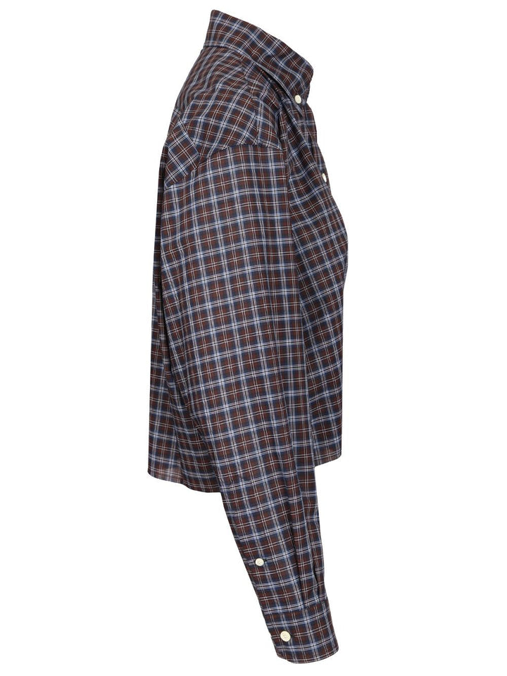 Miu Miu Tartan Shirt Shirts - Blue | de9a42c5e8713f917d7cb73d07ea68f7de5f7002