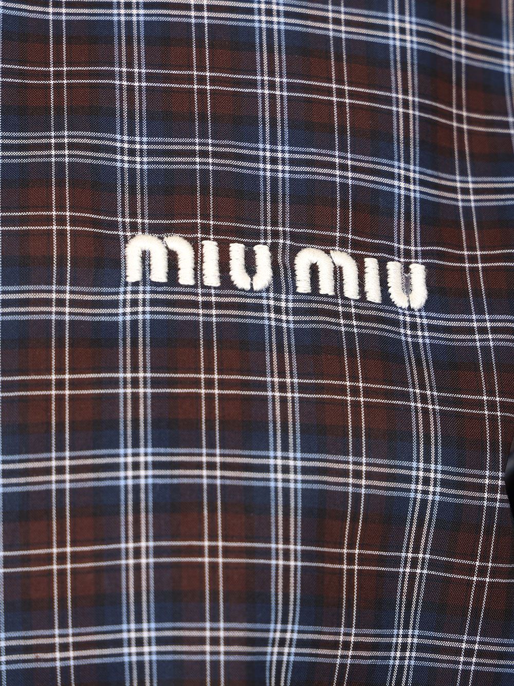 Miu Miu Tartan Shirt Shirts - Blue | a911b59a40a98c4178116f8cc927e04a3ce8a478