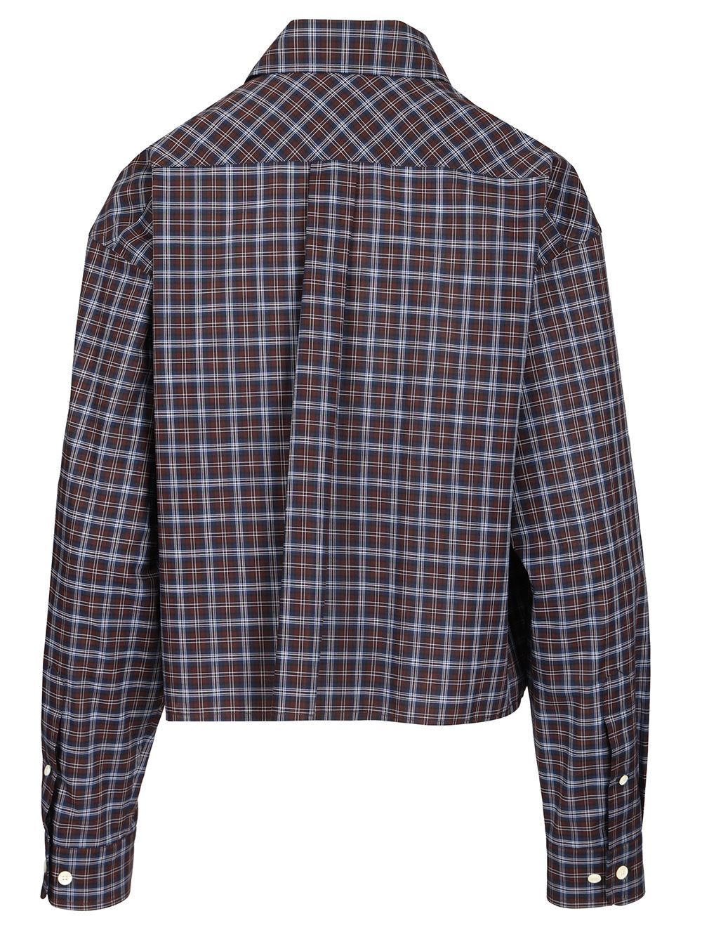Miu Miu Tartan Shirt Shirts - Blue | 3f48b658eacfa1c493132091ba7682d8793bbe33